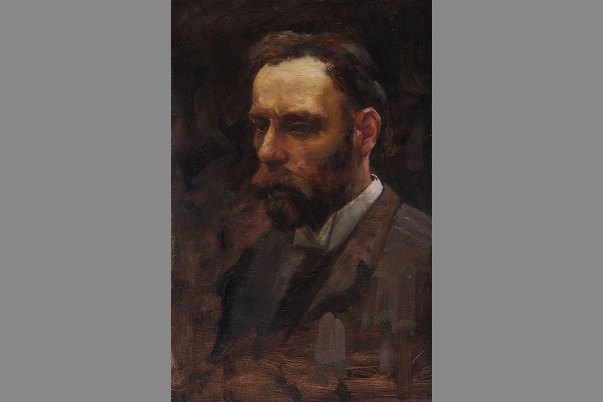 Estudo-a-partir-do-retrato-de-J-W-Waterhouse-de-William-Logsdail-oleo